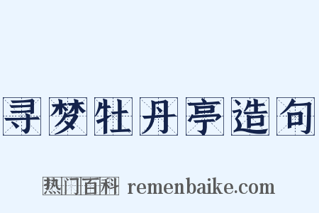 寻梦牡丹亭造句是什么意思的图片